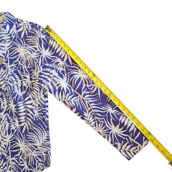 NWT J.Crew Secret Wash Slim Men's Stretch Casual Shirt Blue Botanical Size M - Picture 5 of 9